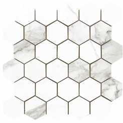 Statuario hexagono mate  Мозаика